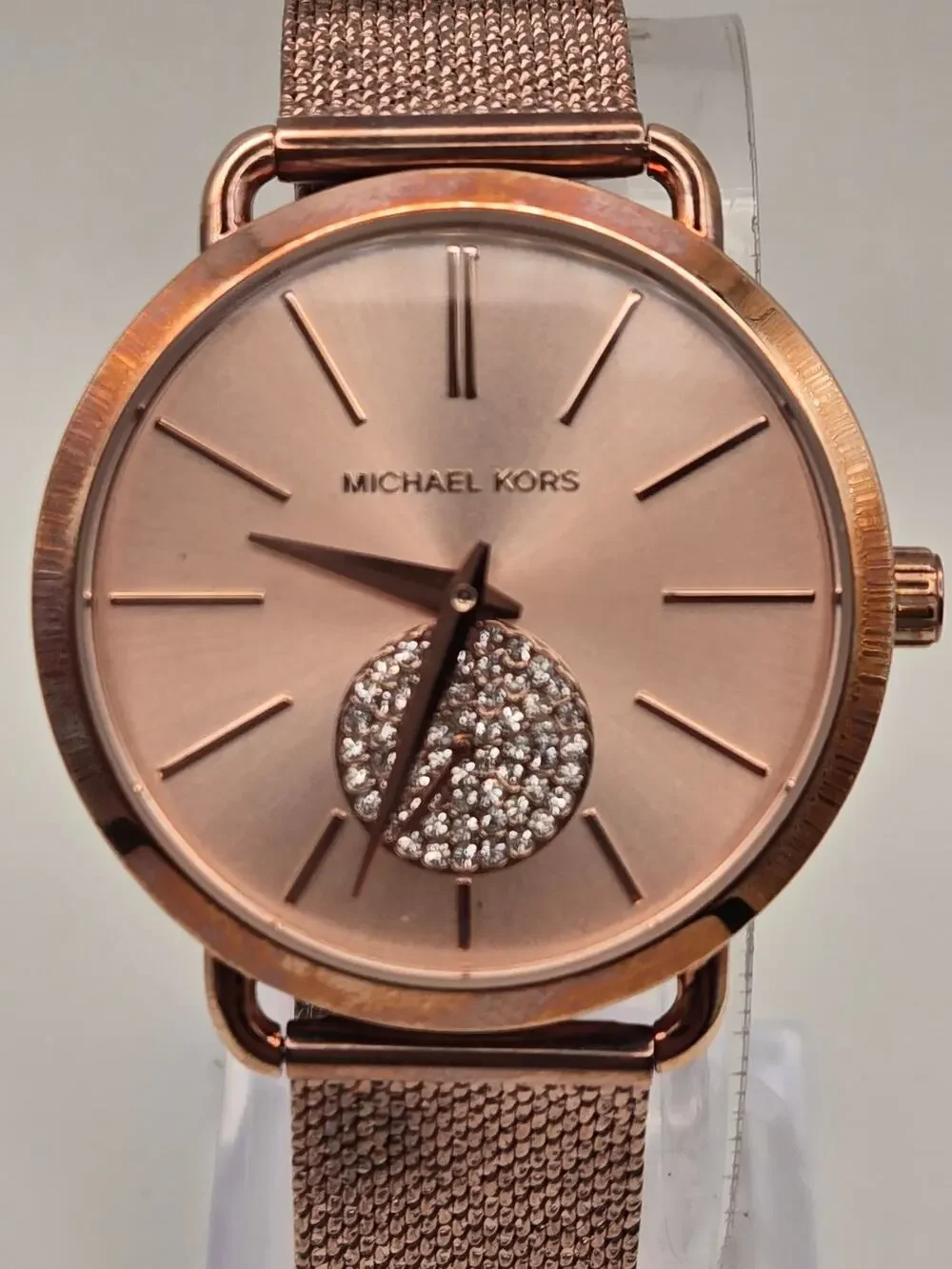 Michael Kors Portia Rose Gold Mesh Quartz Watch MK3845